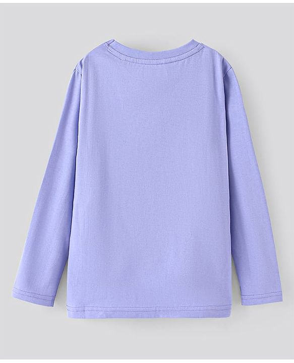 Pine Kids Full Sleeves Biowashed T-Shirt Skateboard Print - Purple