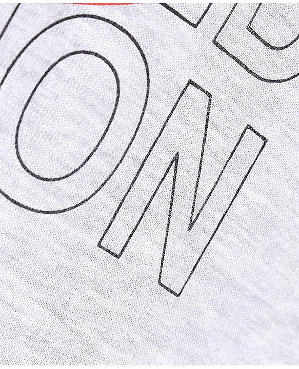 Pine Kids Full Sleeves Biowashed T-Shirt Text Print - Grey