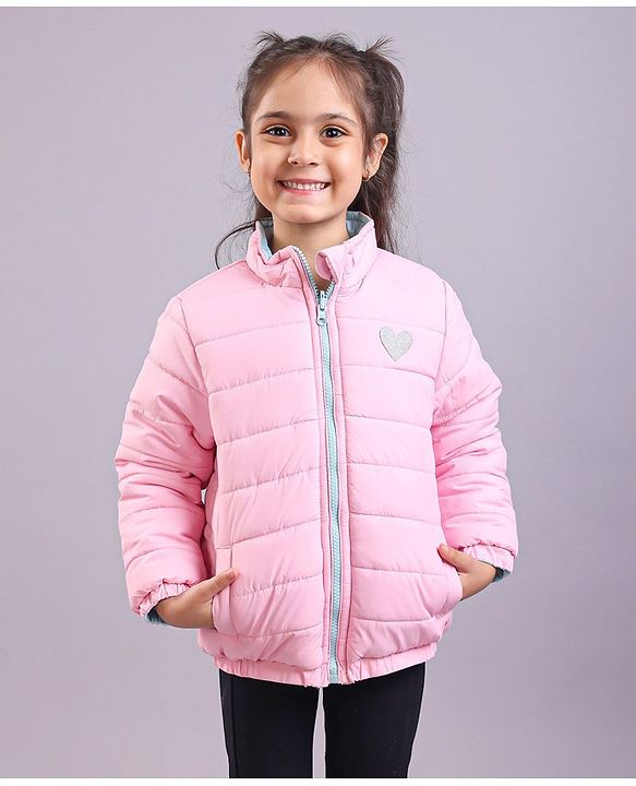 Babyhug Full Sleeves Solid Heavy Winter Reversible Jacket - Multicolour