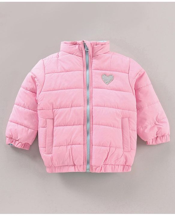 Babyhug Full Sleeves Solid Heavy Winter Reversible Jacket - Multicolour