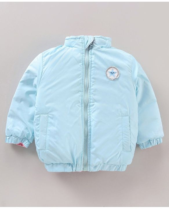 Babyhug Full Sleeves Solid Heavy Winter Reversible Jacket - Multicolour