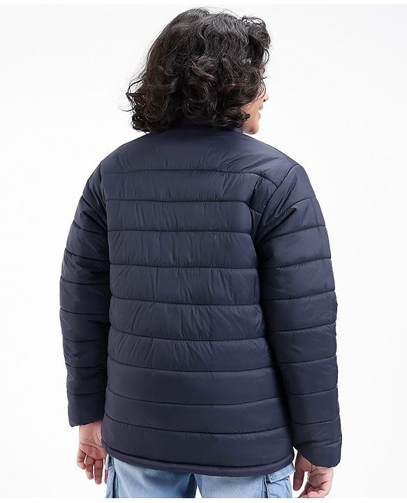 Pine Kids Full Sleeves Solid Winter Wear Super Soft Padded Jacket - Blue