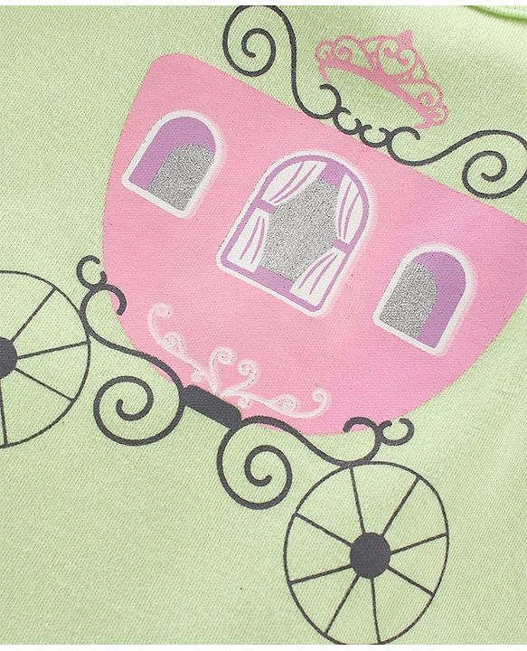 Babyhug 100% Short Sleeves Carriage & Dot Printed Onesies Pack Of 3 - Multicolour