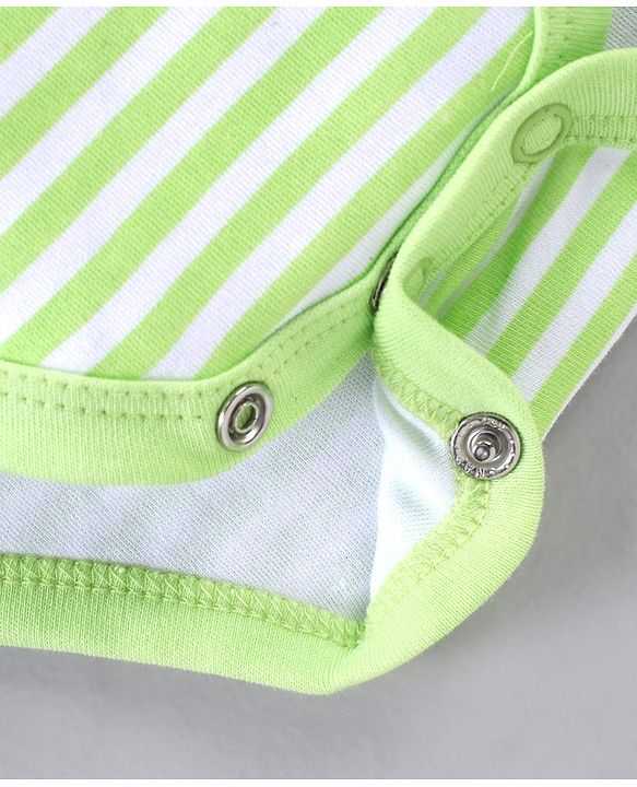 Babyhug 100% Cotton Full Sleeves Onesie Placement Print- Green