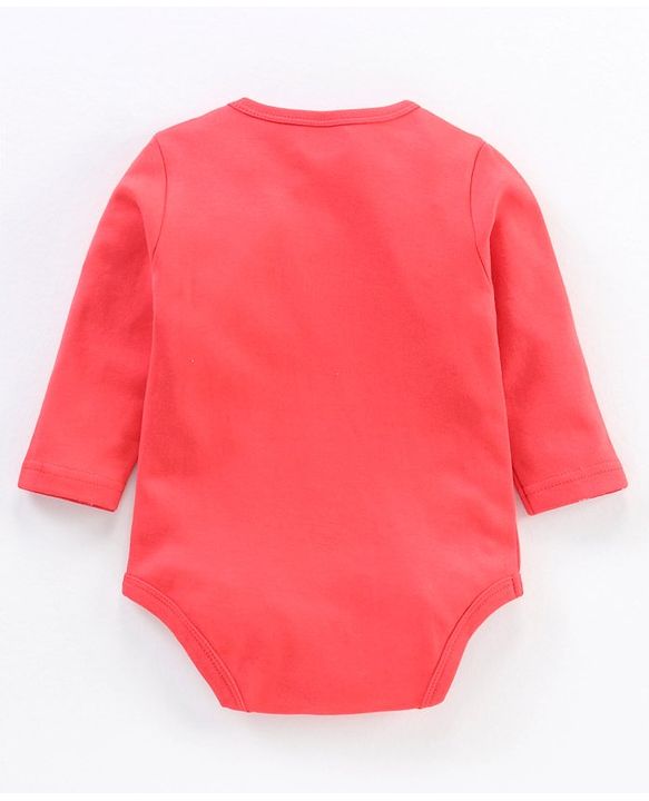 Babyhug 100% Cotton Full Sleeves Onesies - Red