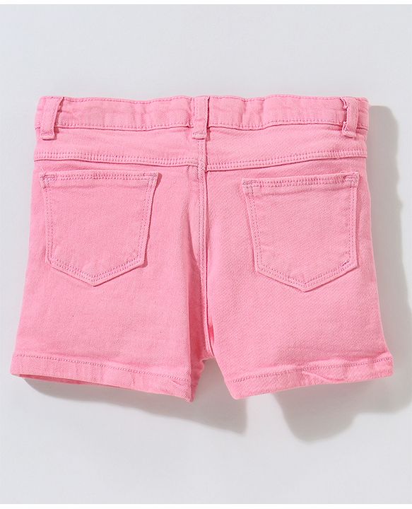 Babyhug Mid Thigh Shorts Solid Color - Pink