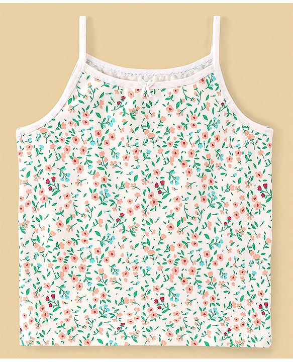 Pine Kids Cotton Stretchable Printed Singlets with Antimicrobial and Bio Wash Pack of 3 - Multi Color