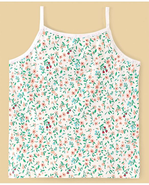 Pine Kids Cotton Stretchable Printed Singlets with Antimicrobial and Bio Wash Pack of 3 - Multi Color