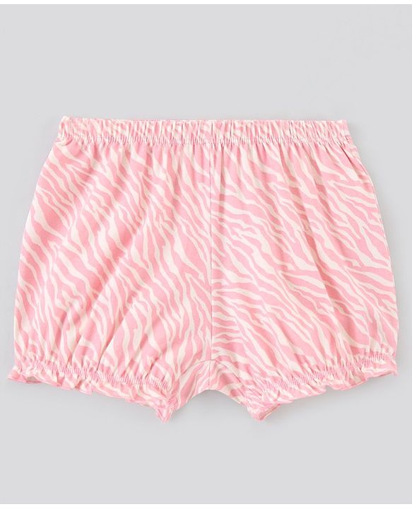 Pine Kids Cotton Printed Anti Bacterial & Biowashed Bloomers Pack Of 3 - Pink