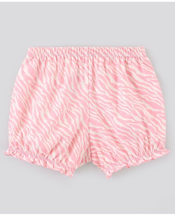 Pine Kids Cotton Printed Anti Bacterial & Biowashed Bloomers Pack Of 3 - Pink