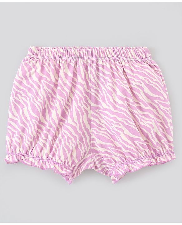 Pine Kids Cotton Printed Anti Bacterial & Biowashed Bloomers Pack Of 3 - Pink