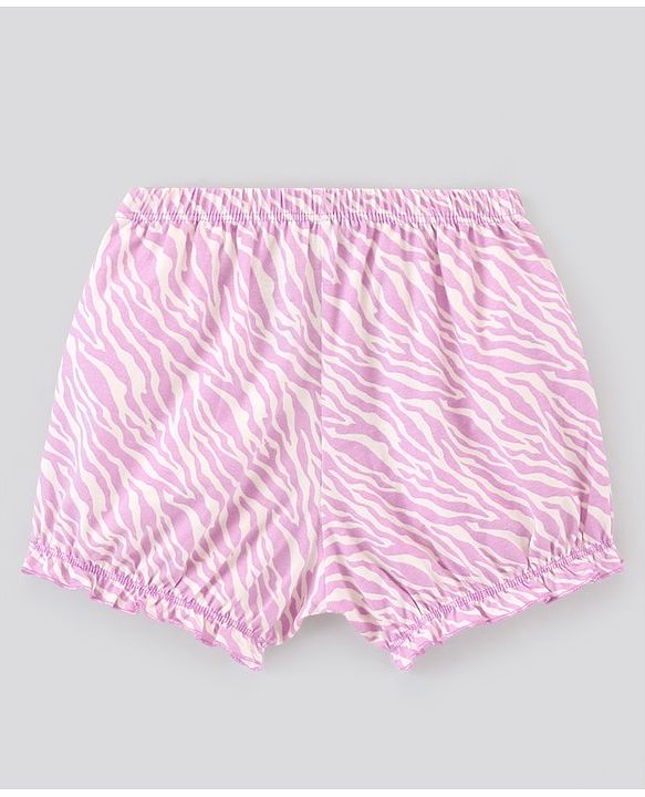 Pine Kids Cotton Printed Anti Bacterial & Biowashed Bloomers Pack Of 3 - Pink
