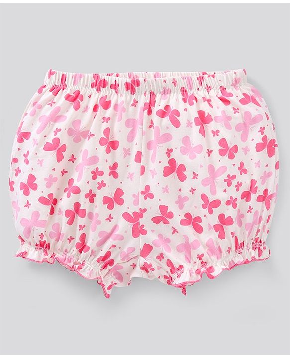 Pine Kids Cotton Printed Anti Bacterial And Bio Wash Bloomers Stripes Design Pack Of 3 - Multicolour