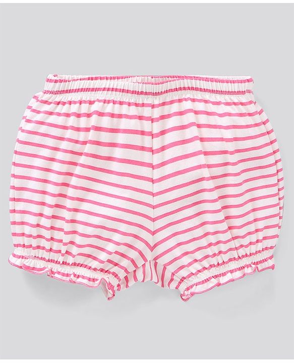 Pine Kids Cotton Printed Anti Bacterial And Bio Wash Bloomers Stripes Design Pack Of 3 - Multicolour