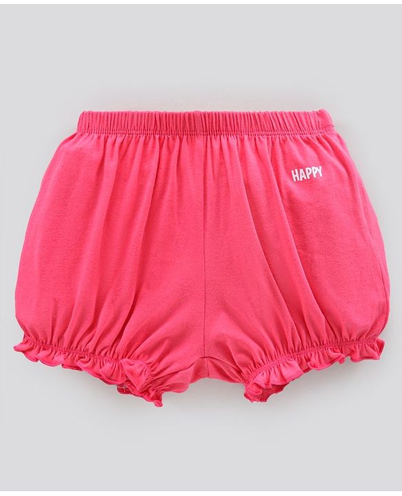 Pine Kids Anti Microbial & Bio Washed Bloomers Text Printed Pack of 3 - Multicolour
