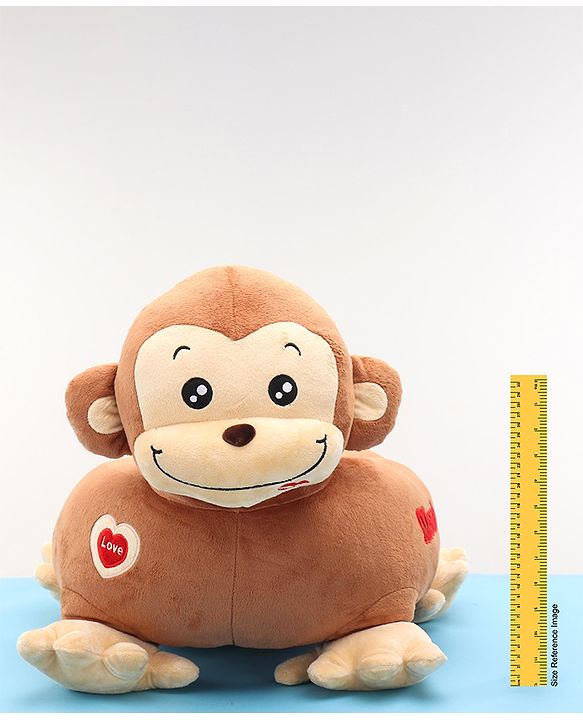 Babyhug Monkey Shaped Sofa Chair Seat - Dark Brown - L 52 x B 50 x H 46 cm Brown