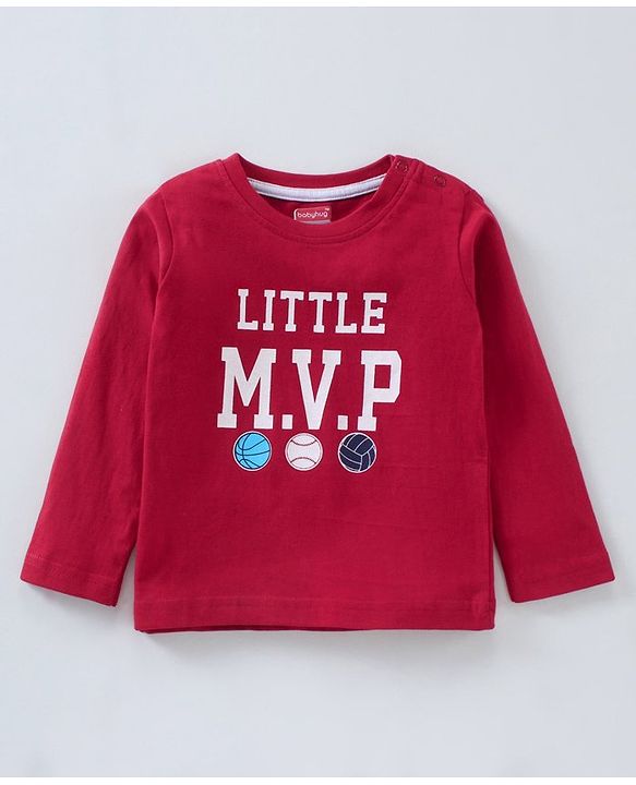 Babyhug Cotton Knit Full Sleeves T-Shirts Stripes & Text Print Pack of 3 - Multicolour