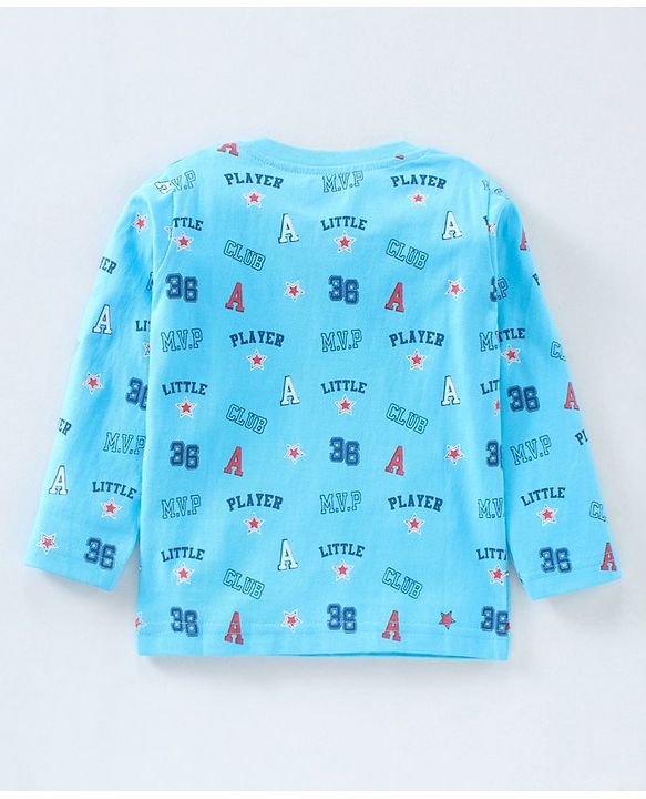 Babyhug Cotton Knit Full Sleeves T-Shirts Stripes & Text Print Pack of 3 - Multicolour