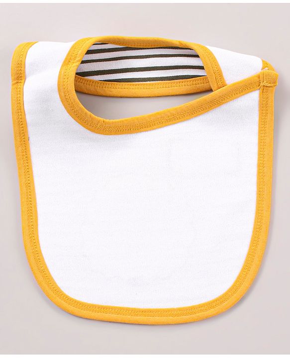 Babyhug Bib Lion Print - Yellow