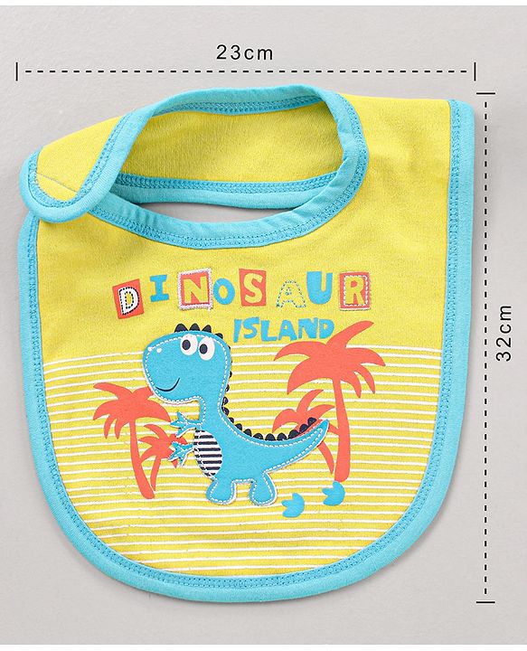 Babyhug Bib Dino Patch - Yellow