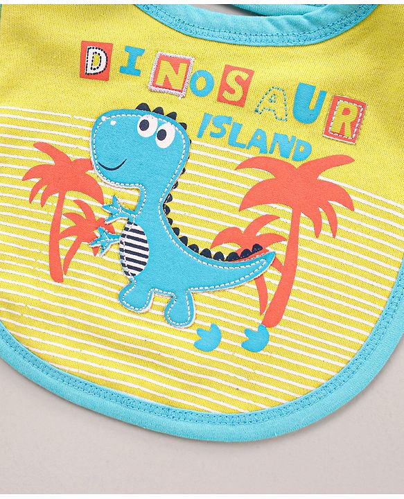 Babyhug Bib Dino Patch - Yellow