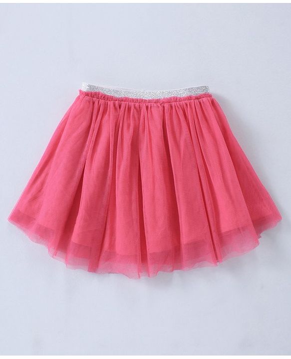 Babyhug Half Sleeves Top & Skirt Mermaid Print - Navy Pink