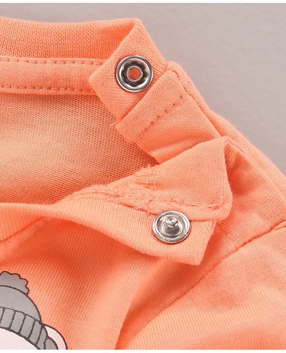 Babyhug Full Sleeves T-Shirt Graphicprint - Peach