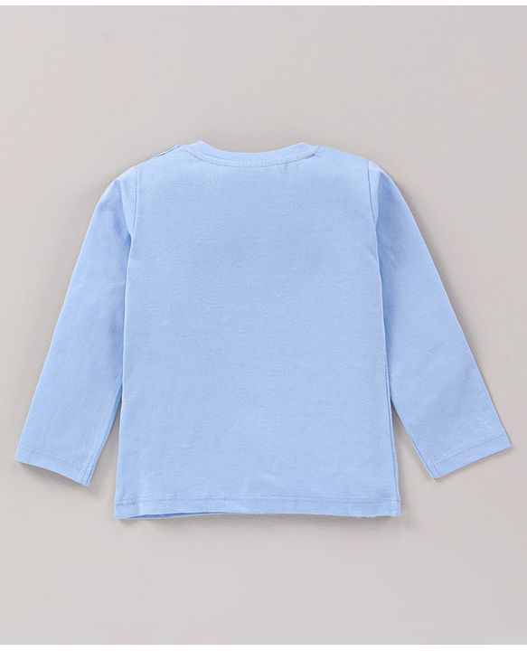 Babyhug Full Sleeves T-Shirt Animal Print - Blue
