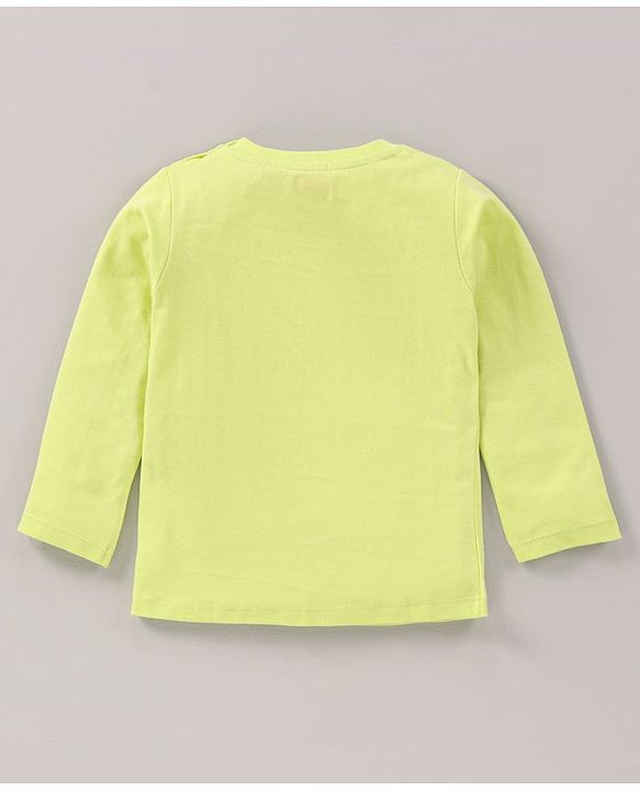 Babyhug Full Sleeves T-Shirt Bears Print - Lime Green