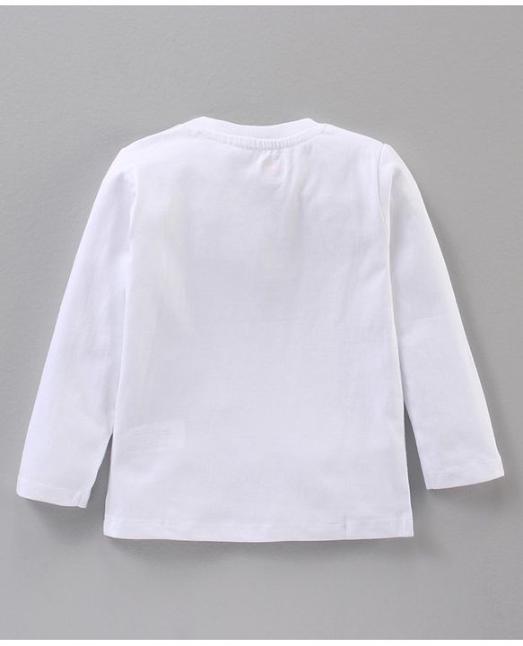 Babyhug Full Sleeves T-Shirt Multiprint - Blue White