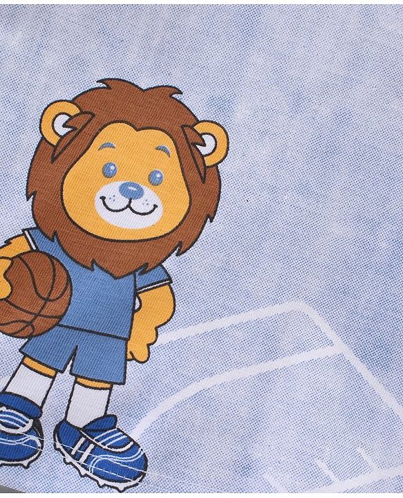 Babyhug Full Sleeves T-Shirt Multiprint - Blue White