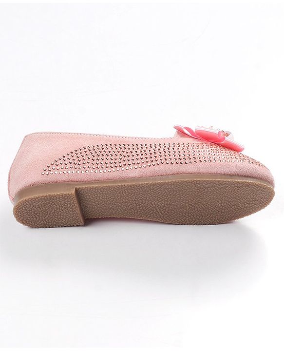 Cute Walk by Babyhug Embellished Slip On Bellies with Bow Applique - Pink