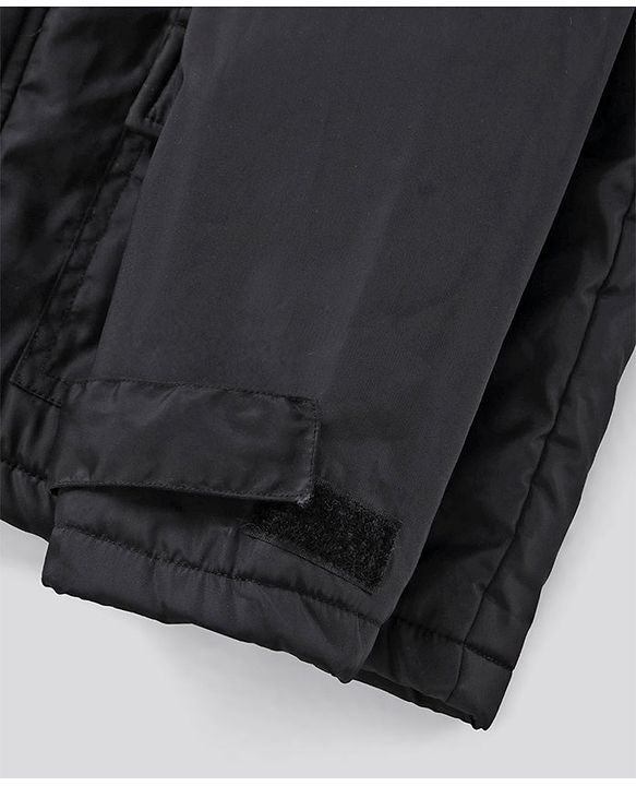 Pine Kids Quilted Full Sleeves Light Winter Hooded Jacket - Black