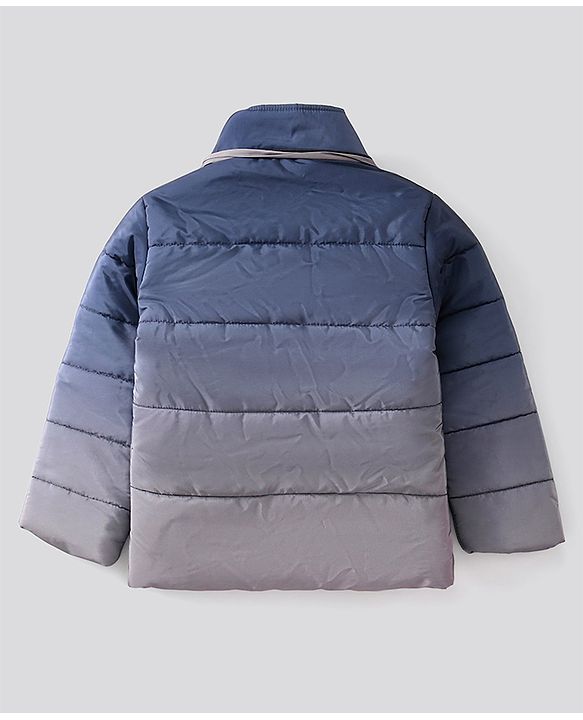 Pine Kids Knit Full Sleeves Ombre Printed Detachable Hooded Jacket - Mutlicolour