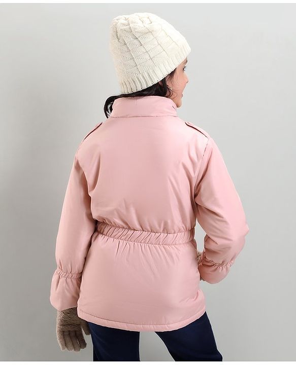 Pine Kids Full Sleeves Light Winter Padded Quilted Jacket - Pink