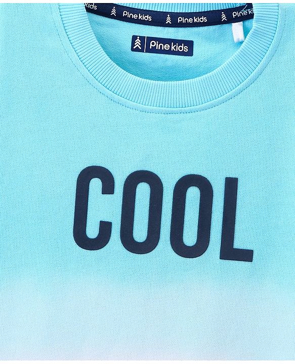 Pine Kids Full Sleeves Bio Wash Sweatshirt Text Print - Multicolor