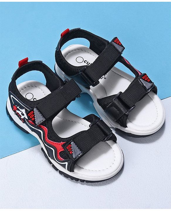 Cute Walk by Babyhug Casual Sandals With Velcro Closure - Black