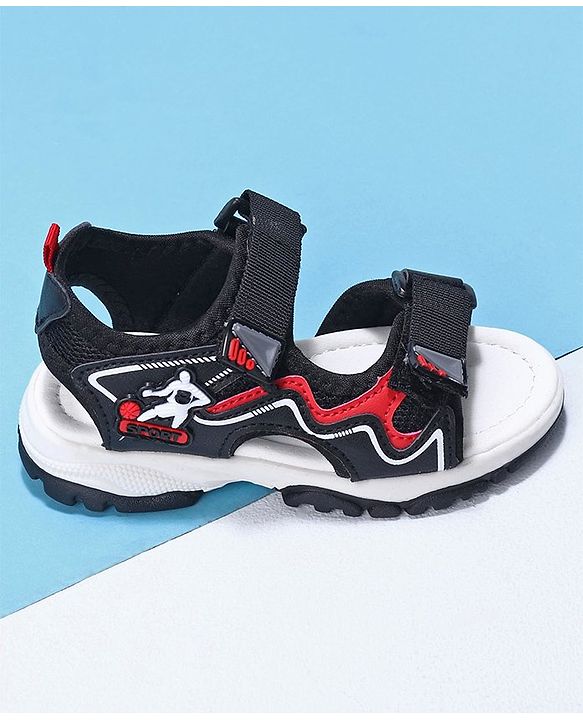 Cute Walk by Babyhug Casual Sandals With Velcro Closure - Black