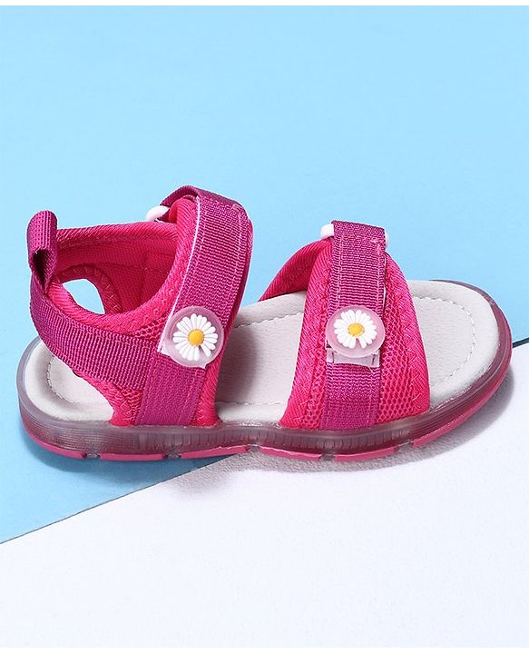 Cute Walk by Babyhug Casual Sandals With Velcro Closure - Rose Red