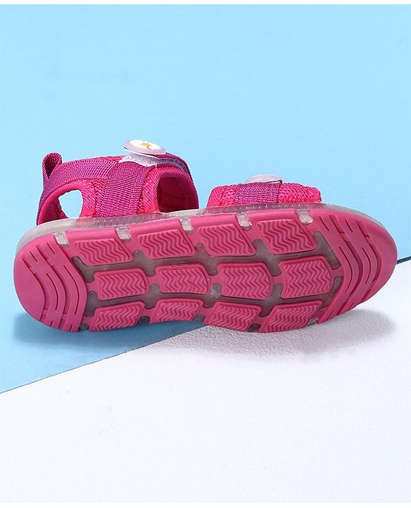 Cute Walk by Babyhug Casual Sandals With Velcro Closure - Rose Red
