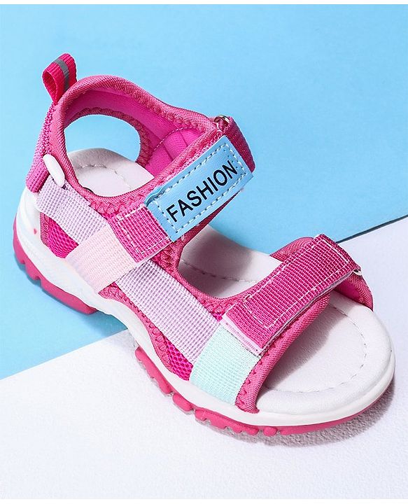 Cute Walk by Babyhug Velcro Sandals Fashion Print - Purple