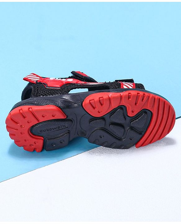 Cute Walk by Babyhug Velcro Sandals - Black