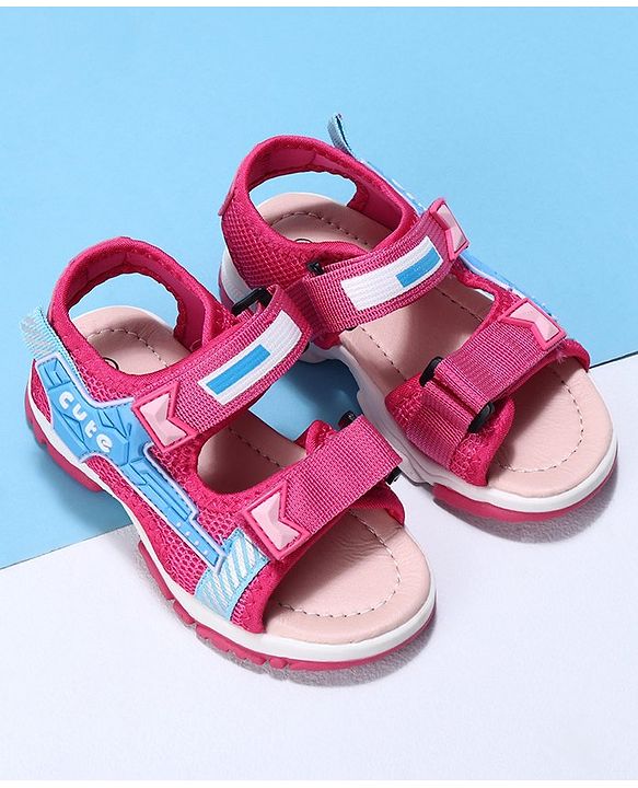Cute Walk by Babyhug Velcro Sandals - Black
