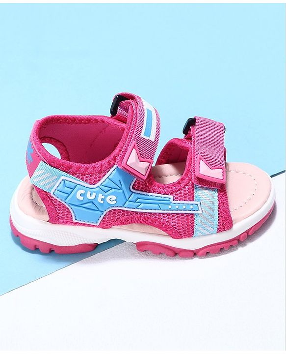 Cute Walk by Babyhug Velcro Sandals - Black