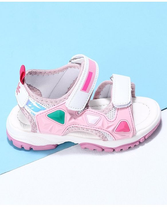 Cute Walk by Babyhug Velcro Sandals - White