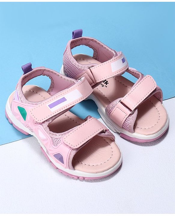 Cute Walk by Babyhug Velcro Sandals - Pink