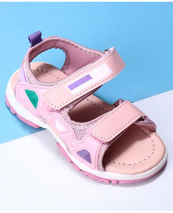 Cute Walk by Babyhug Velcro Sandals - Pink