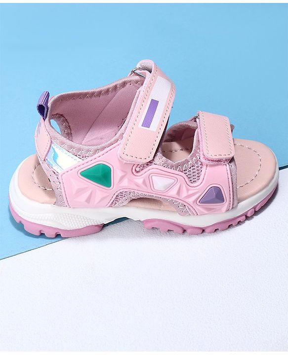 Cute Walk by Babyhug Velcro Sandals - Pink