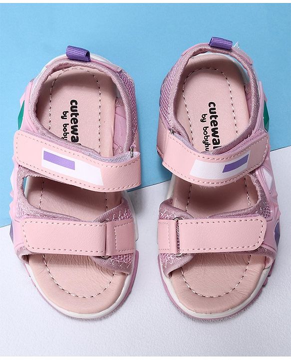 Cute Walk by Babyhug Velcro Sandals - Pink