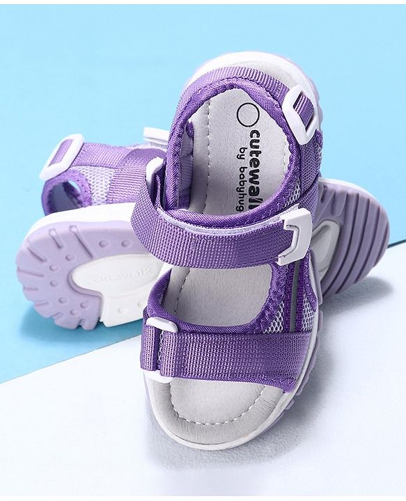 Cute Walk by Babyhug Velcro Sandals - Purple